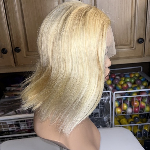 Lot 2106 ❤️NEW 100% Human Hair Lace front wig T Part Bob - Picture 5 of 8